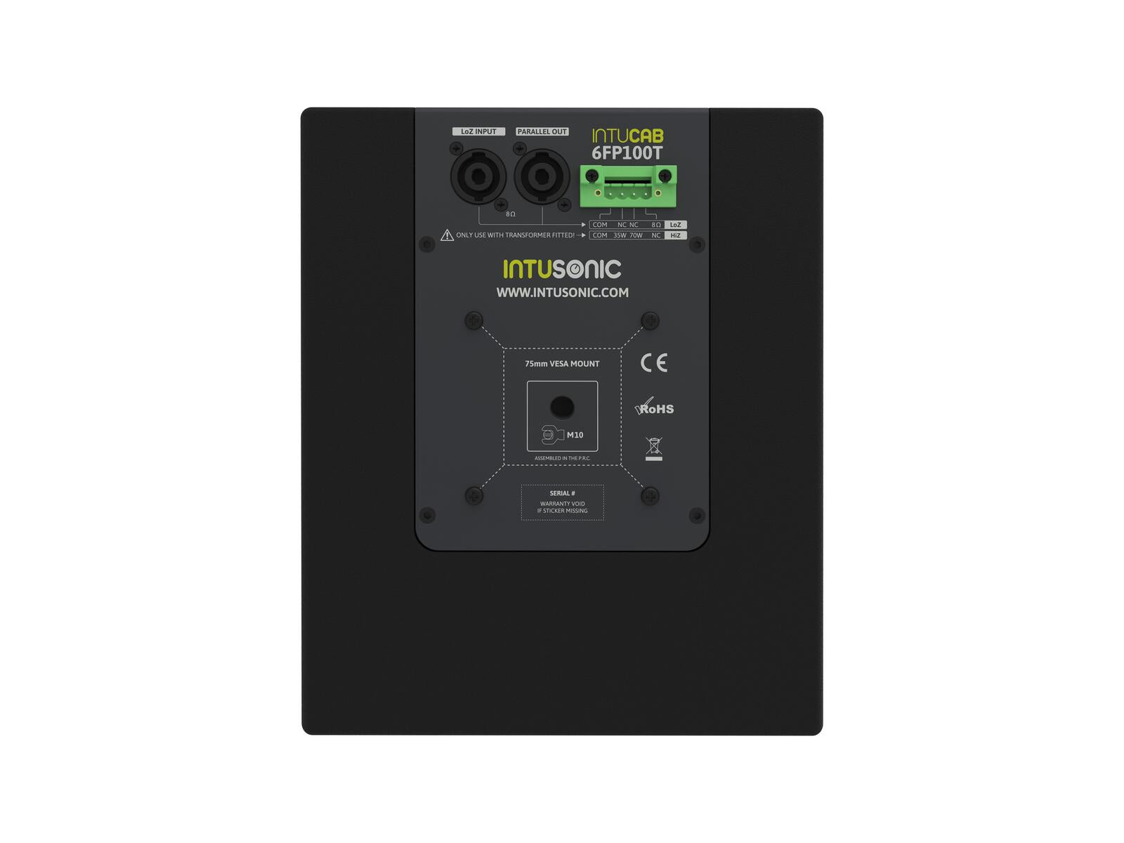 INTUSONIC 6FP100T Diffusore Full Range 2 vie 6,5" nero