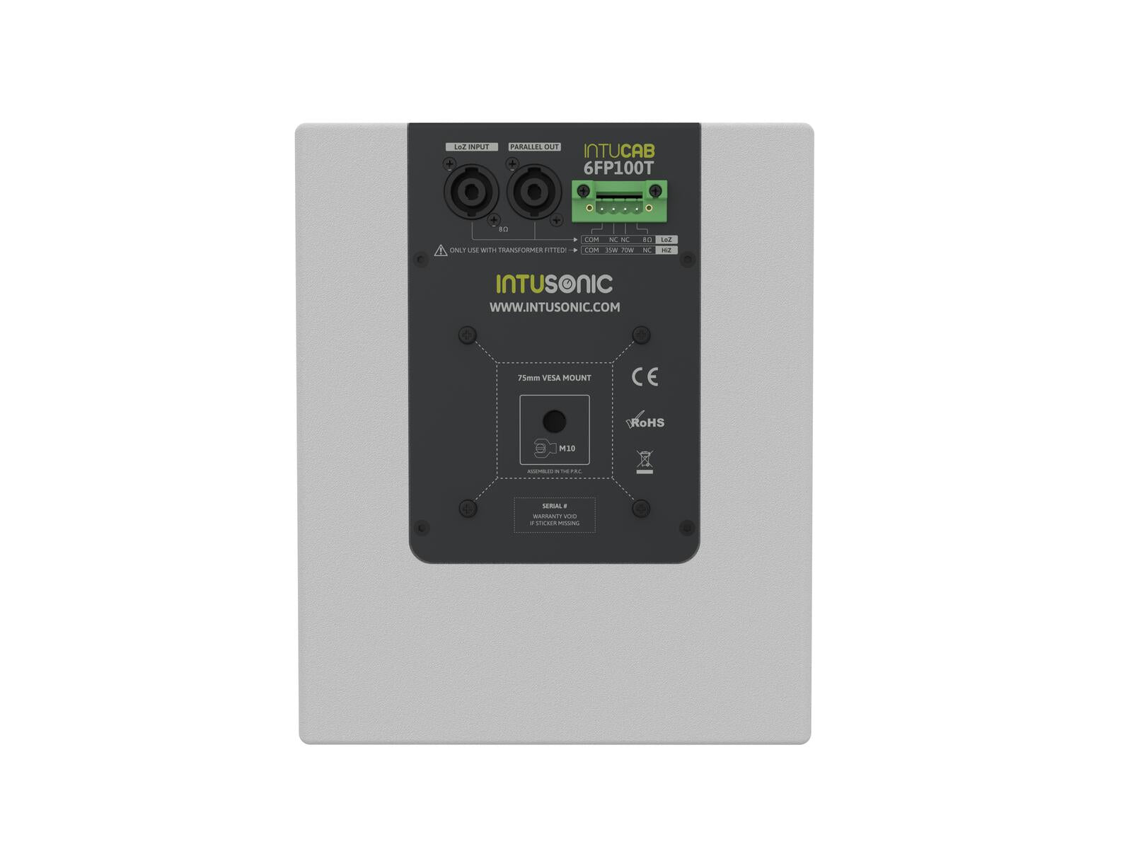 INTUSONIC 6FP100T Diffusore Full Range 2 vie 6,5" bianco