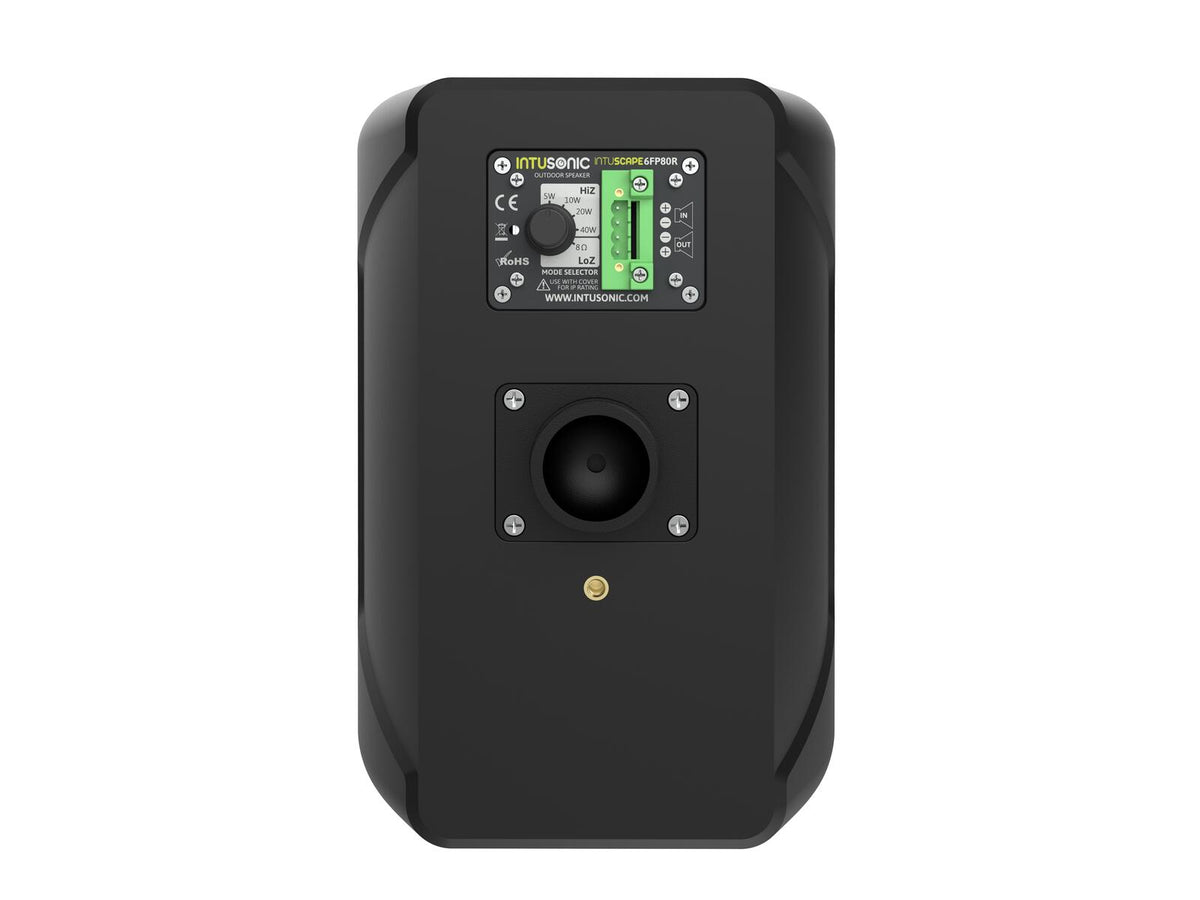 INTUSONIC 6FP80R 6" 2-way Outdoor Speaker Black