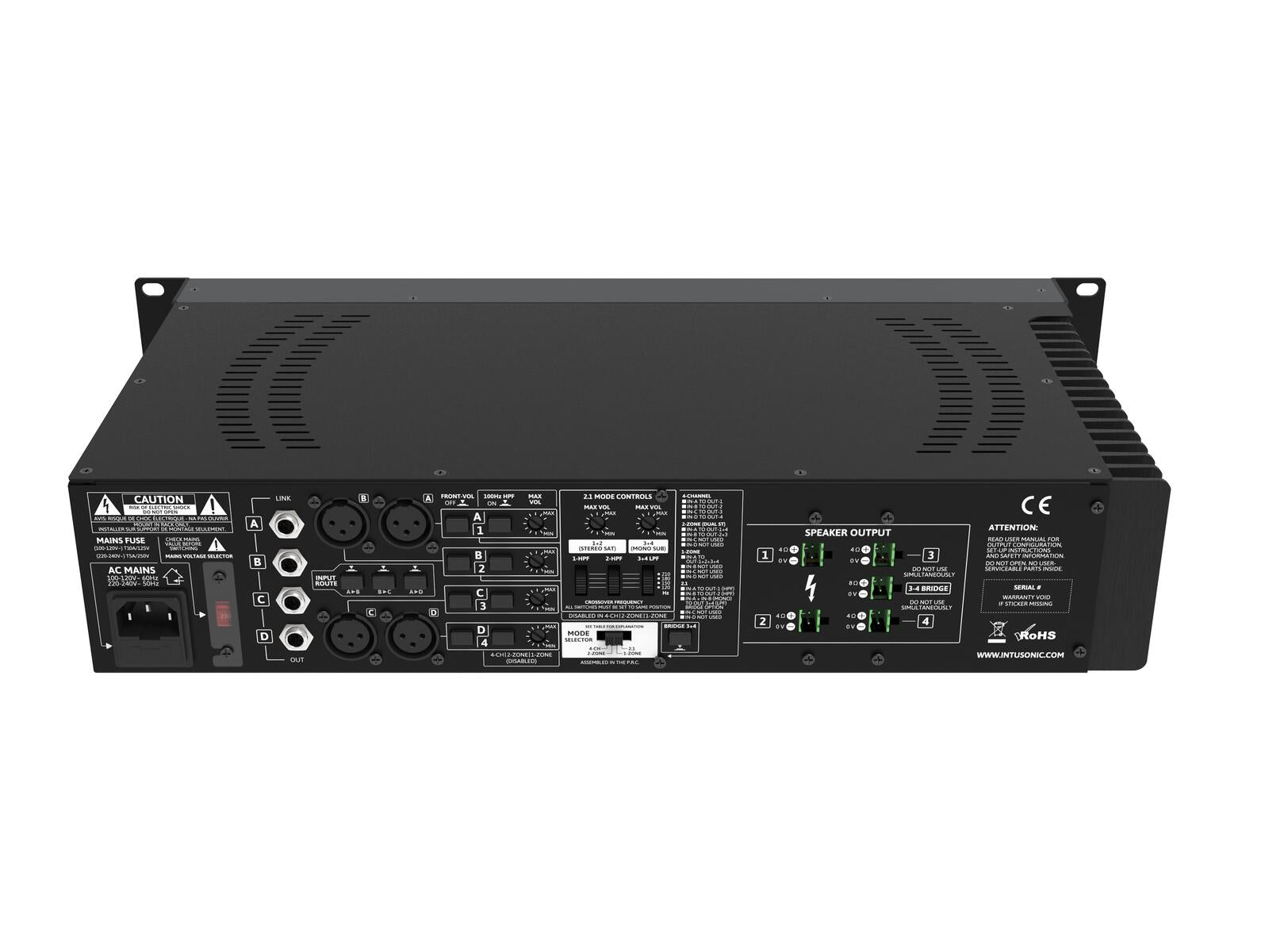 INTUSONIC 4SDL160 Amplificatore Classe D 4x150W