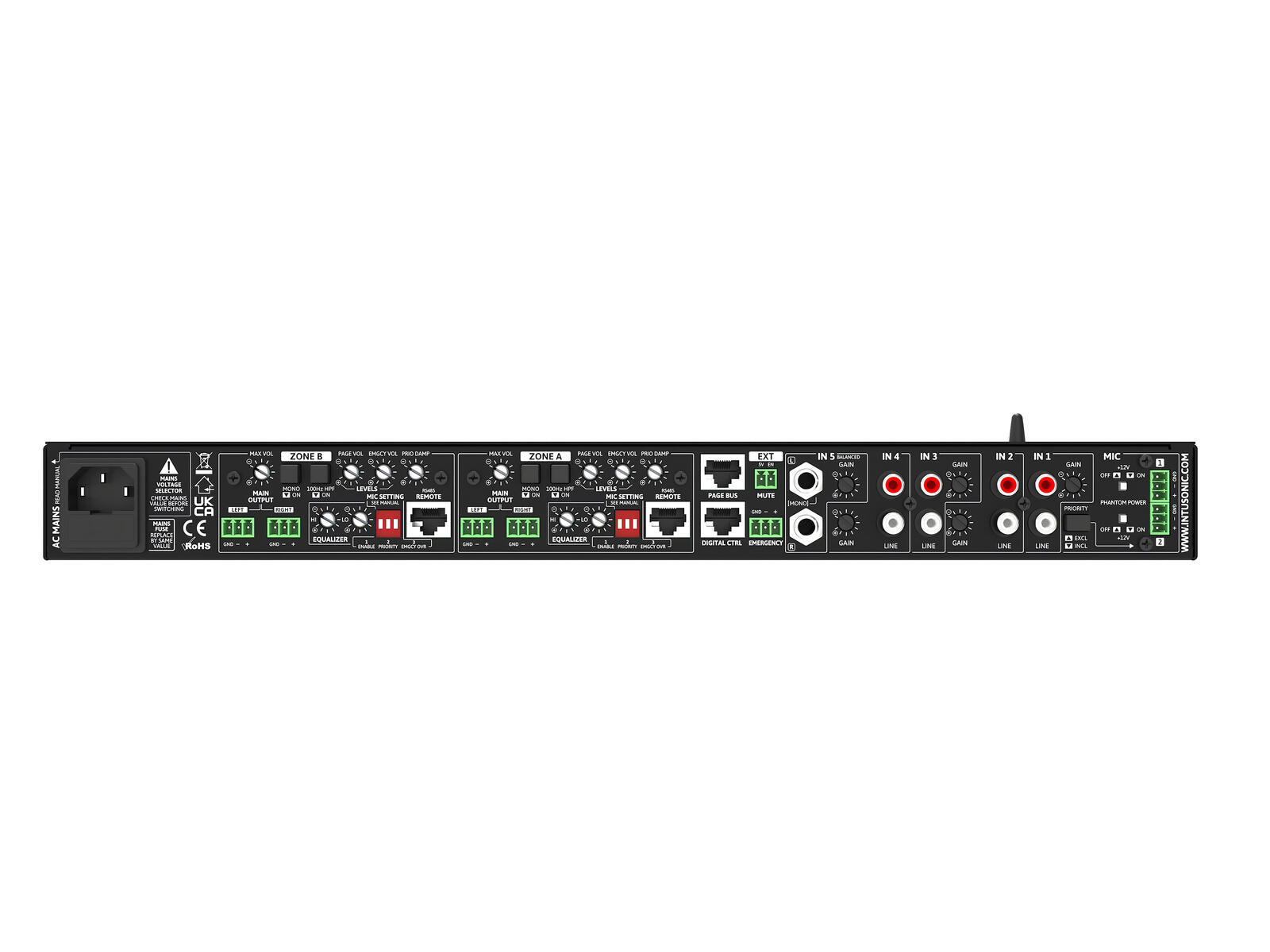 INTUSONIC HMA72 Router Audio a 2 Zone