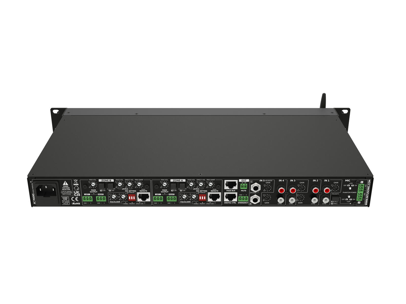 INTUSONIC HMA72 Router Audio a 2 Zone