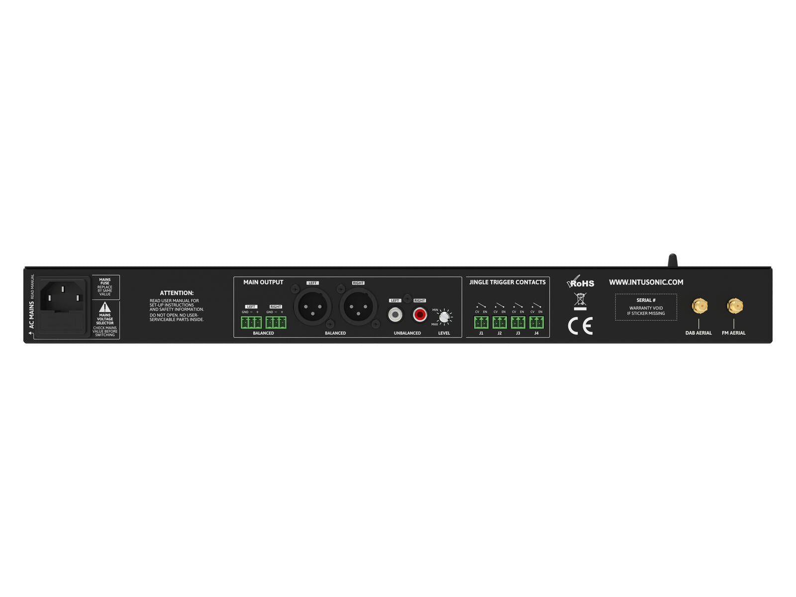 INTUSONIC NSA52 Media Player a 5 sorgenti con DAB+