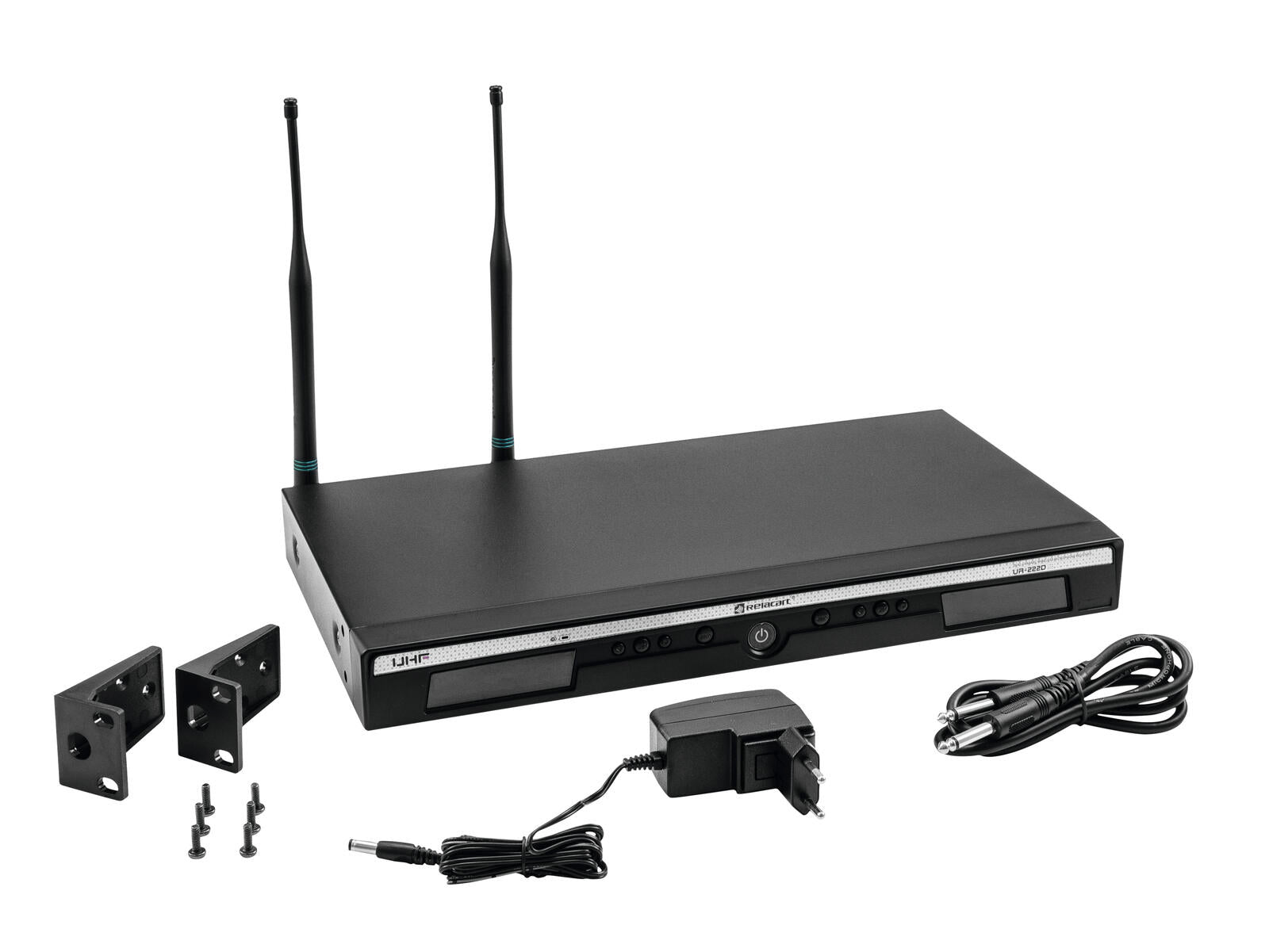 RELACART UR-222D Ricevitore UHF a 2 canali 823-832 + 863-865 MHz