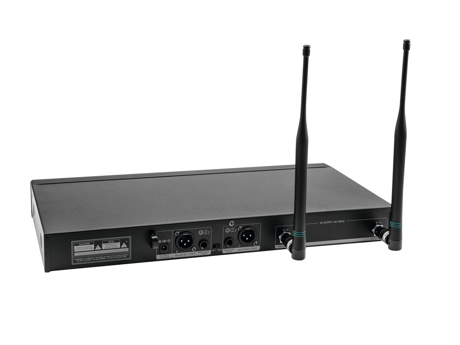 RELACART UR-222D Ricevitore UHF a 2 canali 823-832 + 863-865 MHz