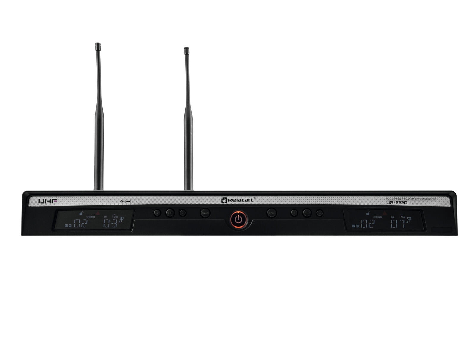RELACART UR-222D Ricevitore UHF a 2 canali 823-832 + 863-865 MHz