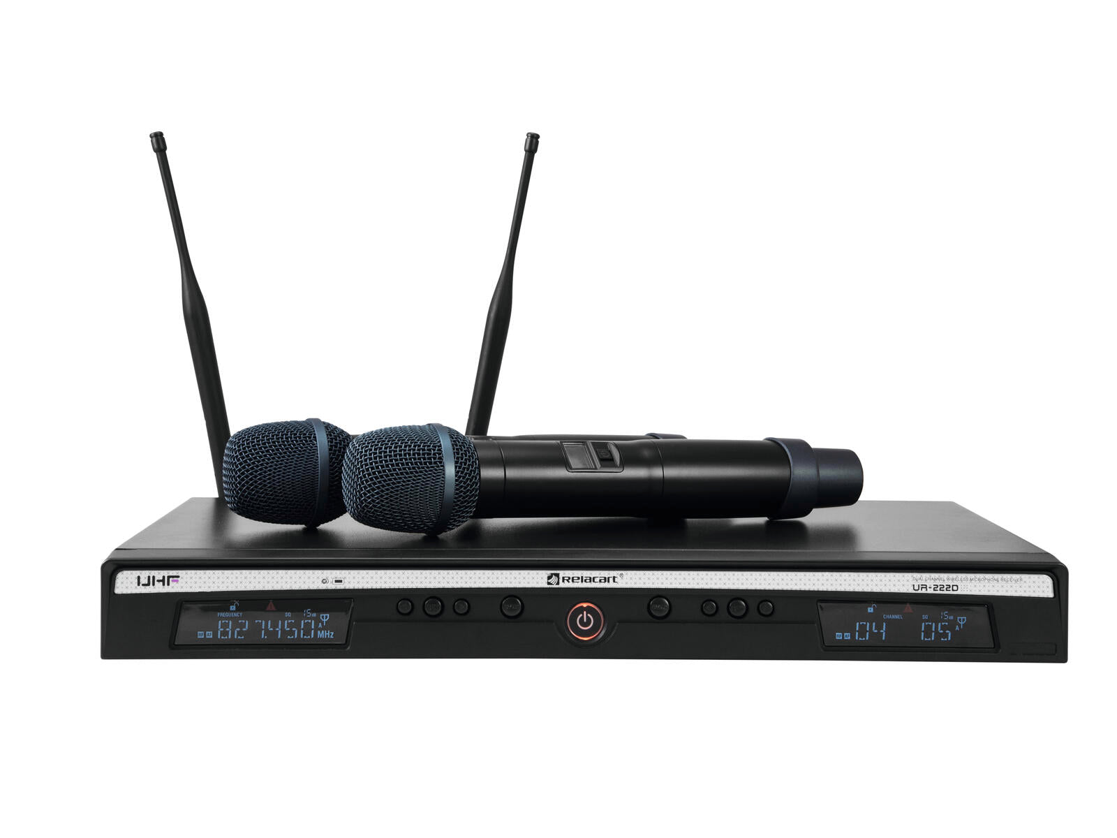RELACART UR-222D Sistema UHF a 2 canali 823-832 + 863-865 MHz