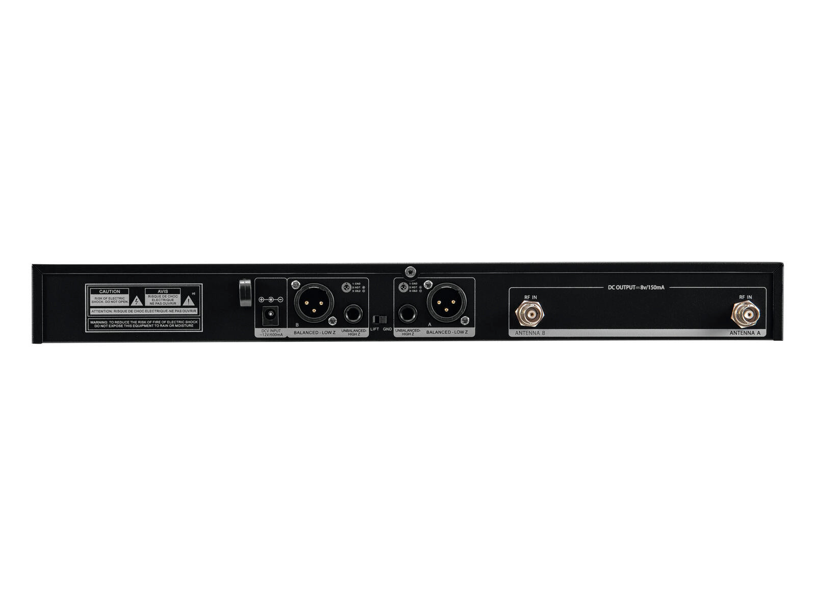 RELACART UR-222D Sistema UHF a 2 canali 823-832 + 863-865 MHz