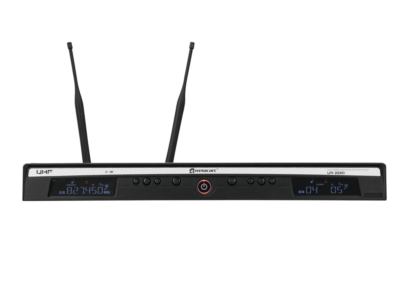 RELACART UR-222D Sistema UHF a 2 canali 823-832 + 863-865 MHz