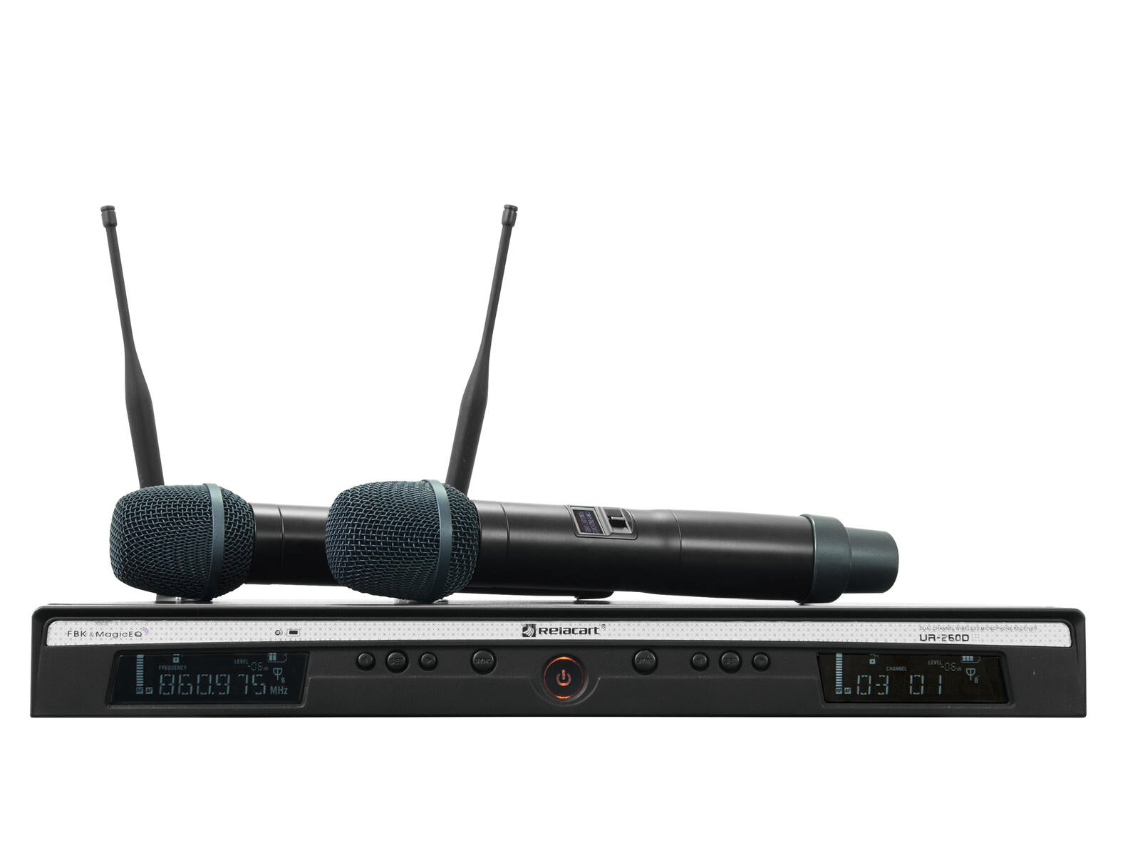 RELACART UR-260D Sistema UHF a 2 canali 823-832 + 863-865 MHz