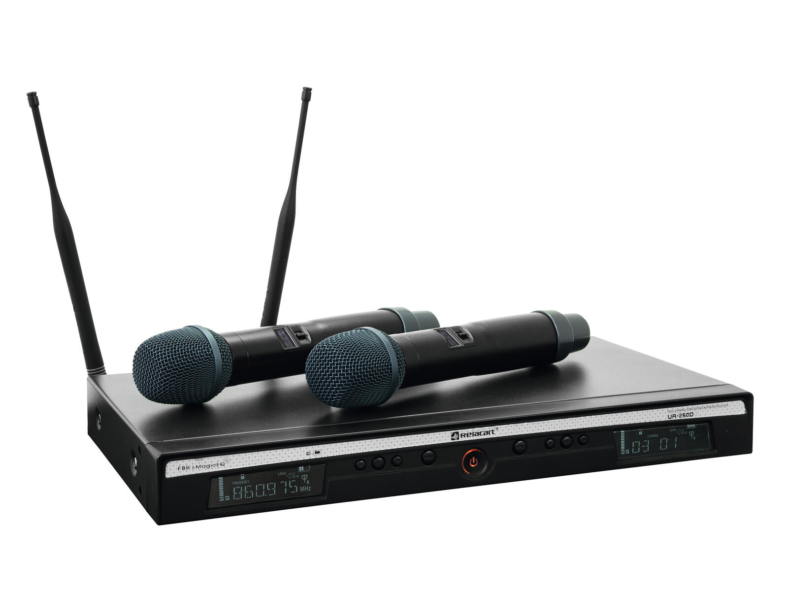 RELACART UR-260D Sistema UHF a 2 canali 823-832 + 863-865 MHz