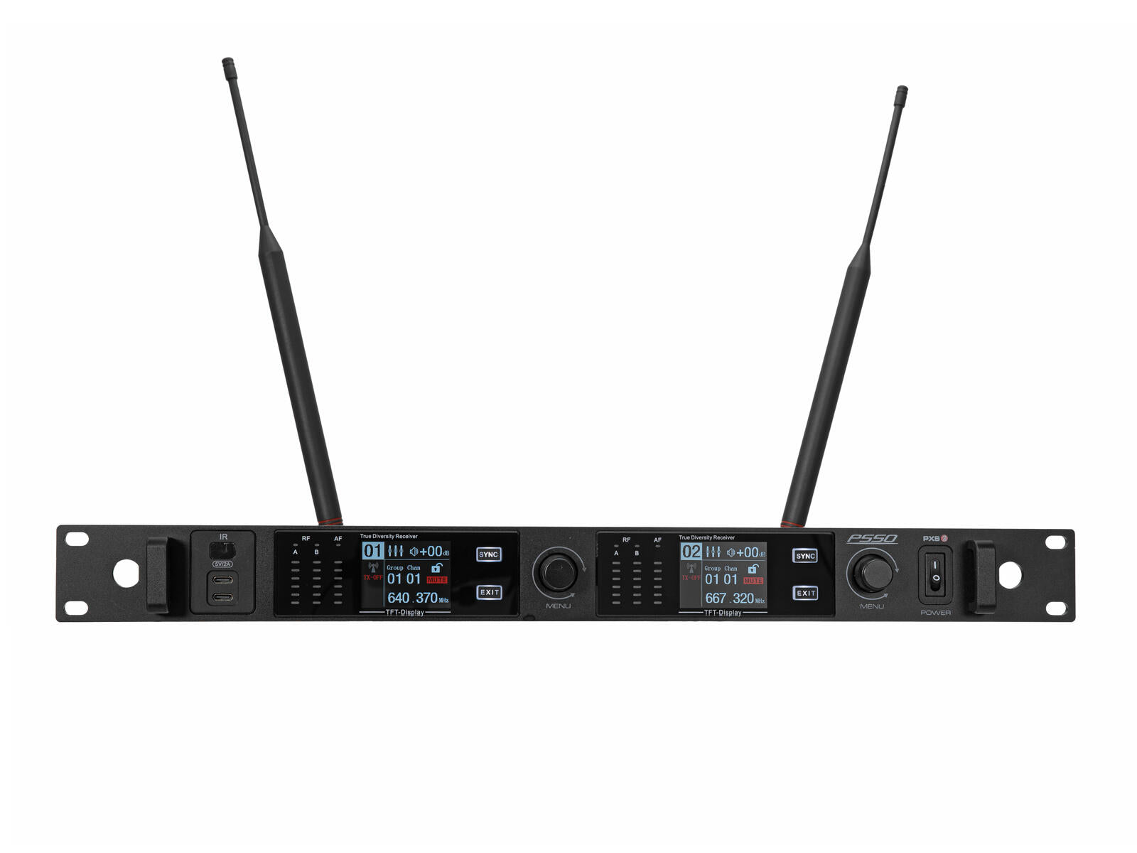 PSSO PXS TWO Ricevitore True Diversity a 2 canali 640-690 MHz