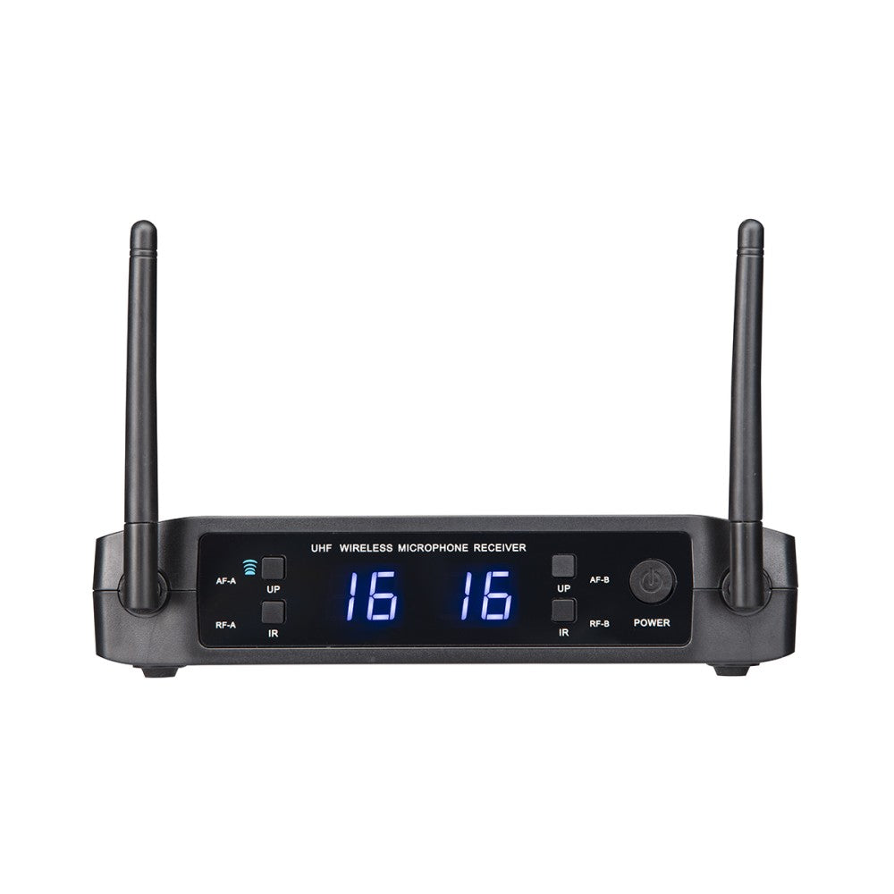 RADIOMICROFONO UHF SOUNDSATION WF-U216HP 16+16 CH 1 TX MANO 1  BODYPACK &amp; ARCHETTO 521-549MHz