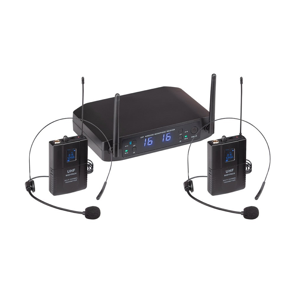 RADIOMICROFONO UHF SOUNDSATION WF-U216PP 16+16 CH 1  BODYPACK &amp; ARCHETTO 521-549MHz
