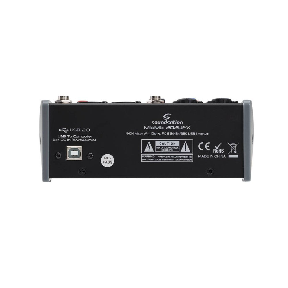 SOUNDSATION MIOMIX 202UFX Mixer with Audio Interface
