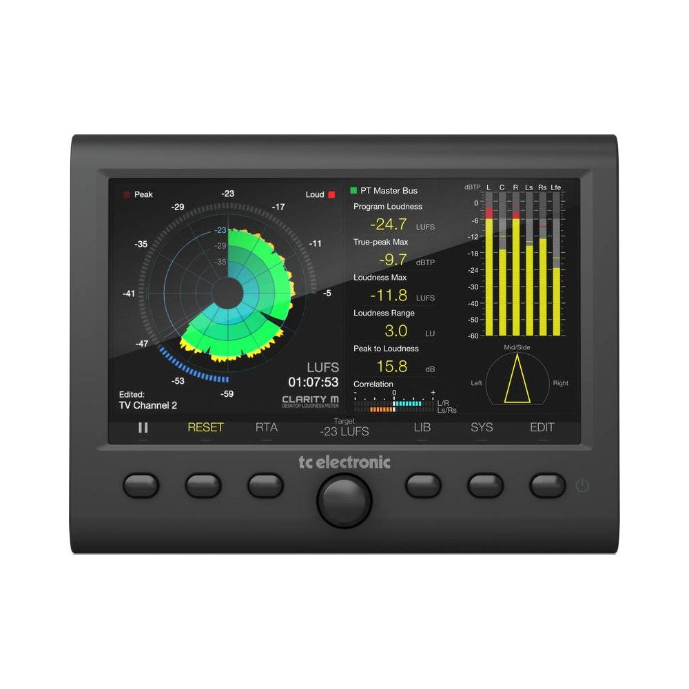 TC ELECTRONIC CLARITY M Misuratore di volume audio stereo e 5.1 con display