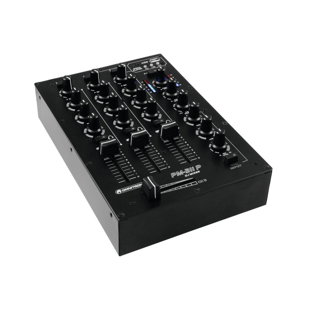 OMNITRONIC PM-311P DJ Mixer DJ a 3 canali con lettore mp3
