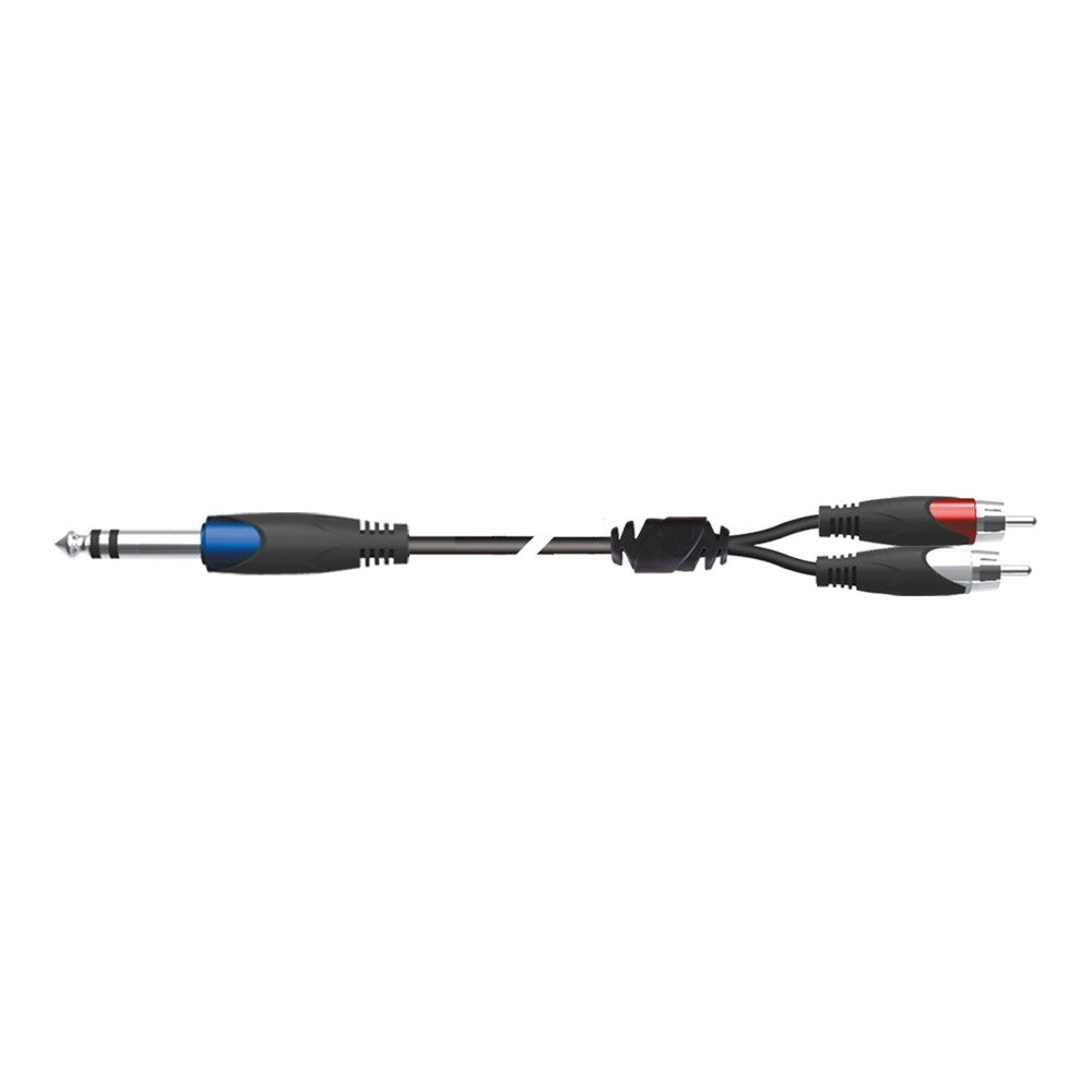 Quik Lok SX/12-3K Cavo adattatore audio, Serie STRIX, Jack stereo / 2 RCA