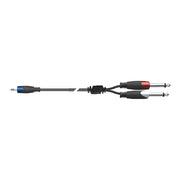 Quik Lok SX/30-K - Cavo adattatore Serie STRIX - Jack stereo 3.5/ 2 Jack Mono