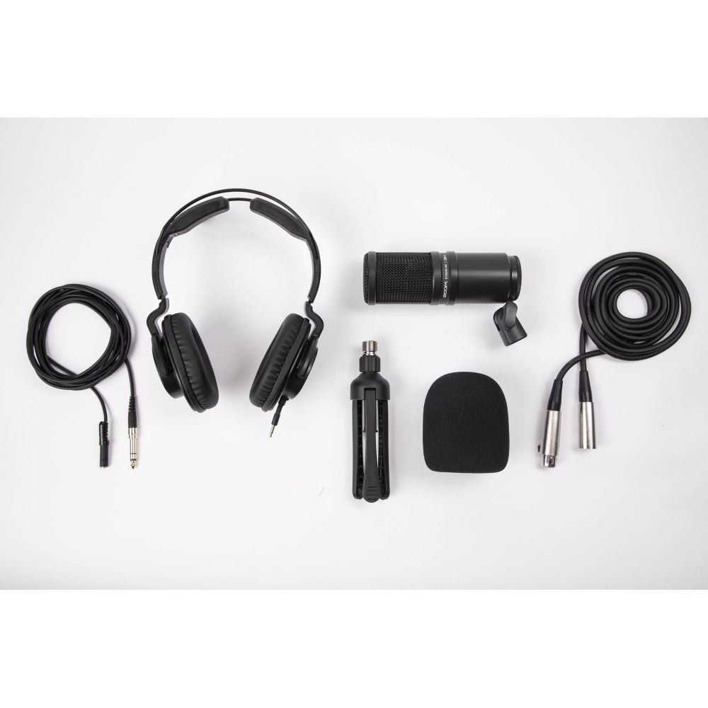 ZOOM ZDM-1PMP Kit Podcast con Microfono Cavo Cuffie Treppiede