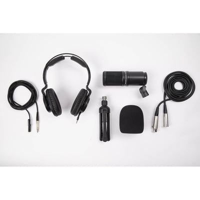ZOOM ZDM-1PMP Kit Podcast con Micrófono Cable Auriculares Trípode
