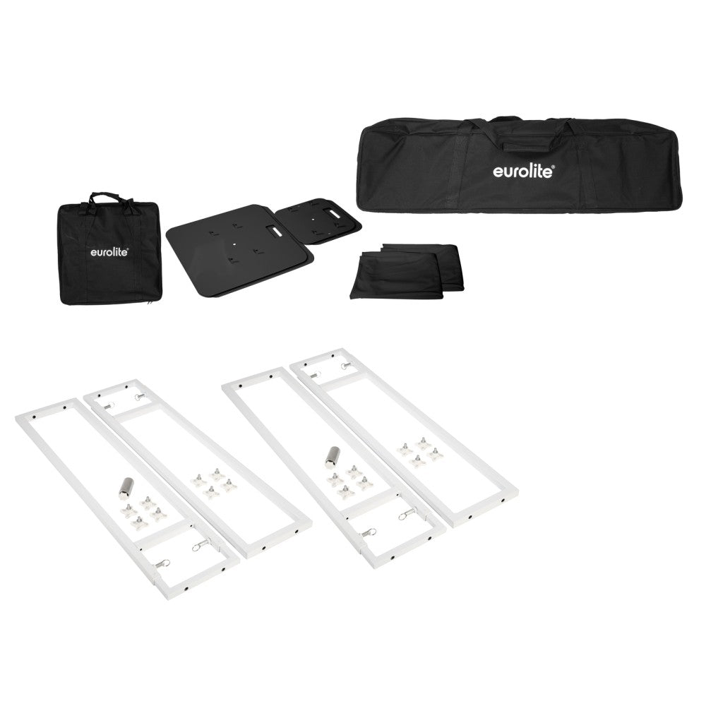 EUROLITE 2 soportes de escenario variables con funda y bolsa