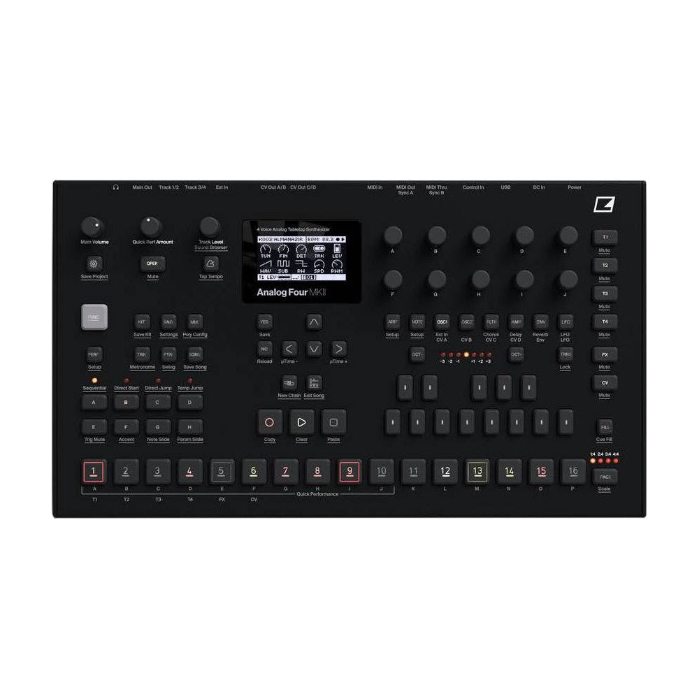 ELEKTRON ANALOG FOUR MKII BLACK SINTETIZZATORE ANALOGICO A 4 VOCI