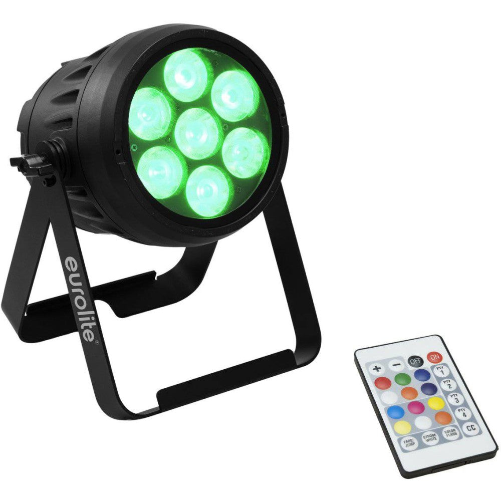 EUROLITE AKKU IP PAR 7 QCL WDMX Foco LED RGBW, WDMX, IP65