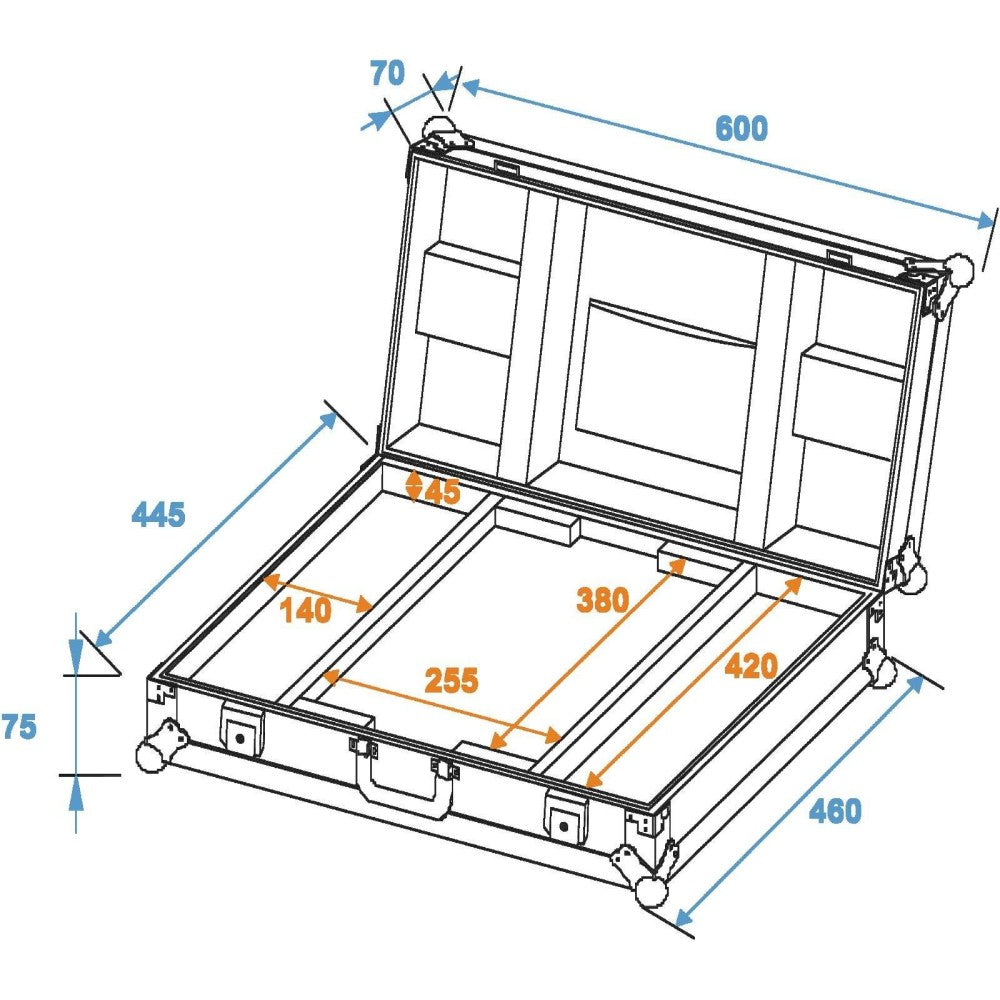 ROADINGER LAPTOP CASE LC-15A 15" Laptop Flight Case