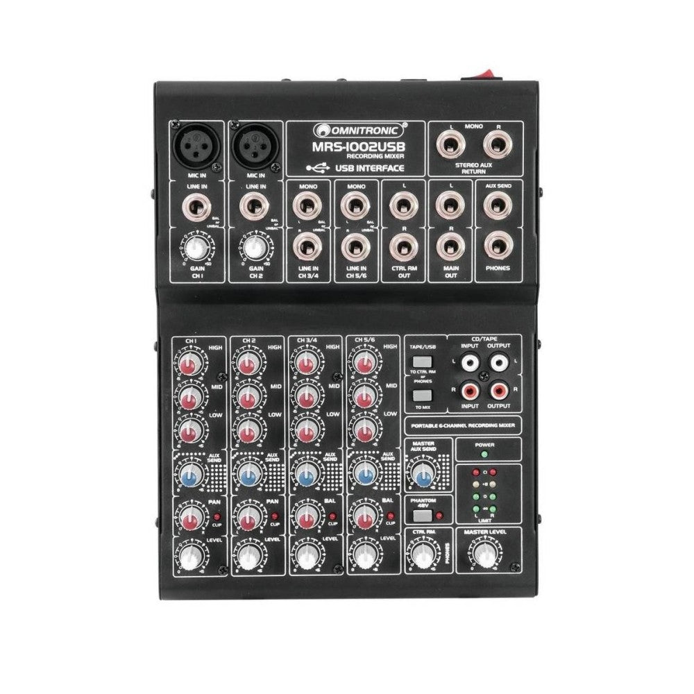 OMNITRONIC MRS-1002USB Mixer 6 Canali