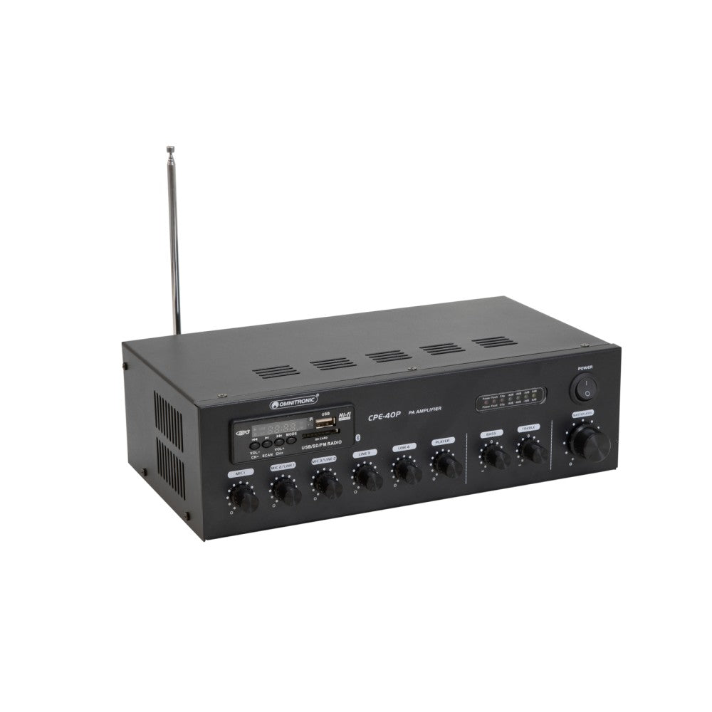 OMNITRONIC CPE-40P Amplificatore PA mono con mixer integrato 40W