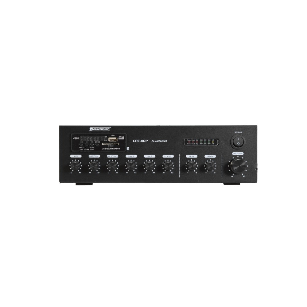 OMNITRONIC CPE-40P Amplificatore PA mono con mixer integrato 40W