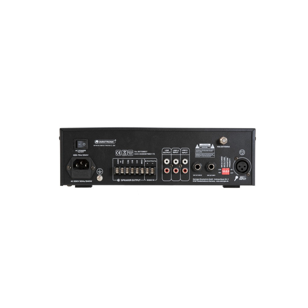 OMNITRONIC CPE-120P Amplificatore con mixer integrato 120W