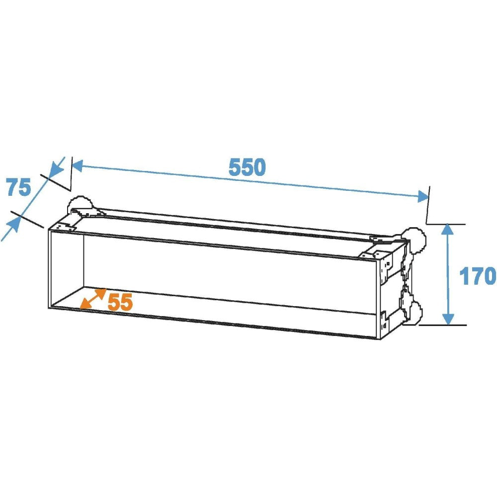 ROADINGER RACK PROFI 2U 45CM Flightcase per unità da 483 mm (19")