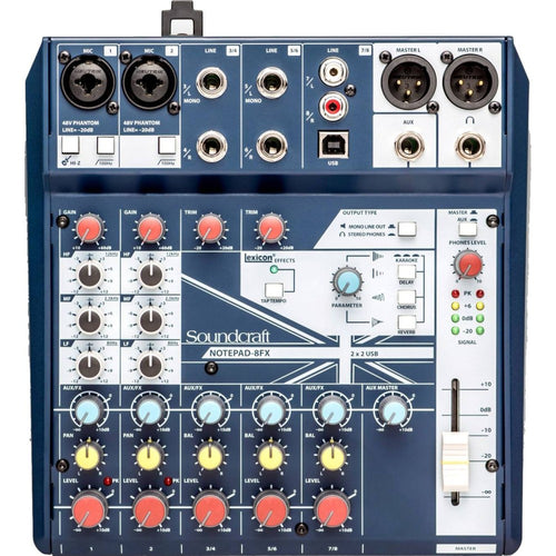 SOUNDCRAFT NOTEPAD 8FX Mixer analogico a 8 canali