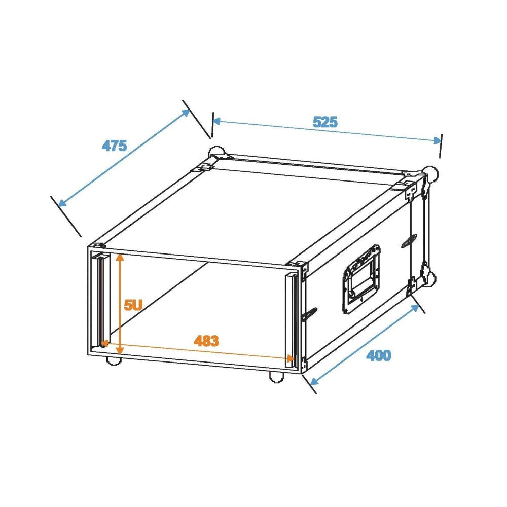 ROADINGER CO DD Flightcase de 19" - 5 Unidades