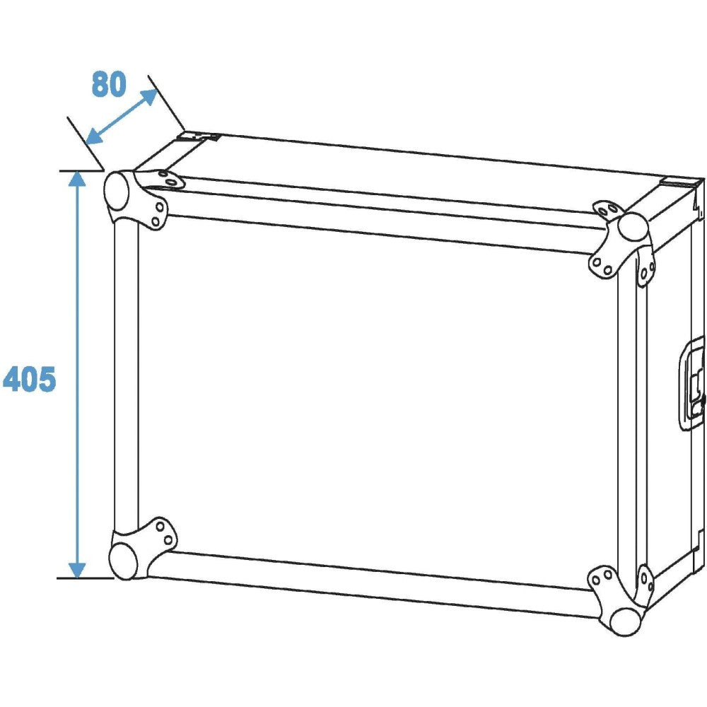 ROADINGER FLIGHTCASE PRO 8U PER DISPOSITIVI DA 483 MM (19") CON RUOTE