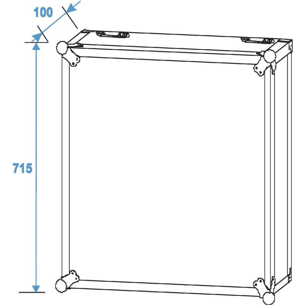 ROADINGER FLIGHTCASE PROFI 15U PER DISPOSITIVI DA 483 MM (19") 45 cm CON RUOTE