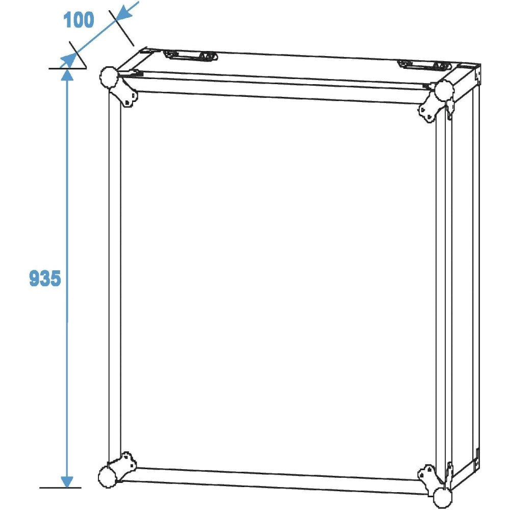 ROADINGER FLIGHTCASE PROFI 20U PER DISPOSITIVI DA 483 MM (19") 45 cm CON RUOTE