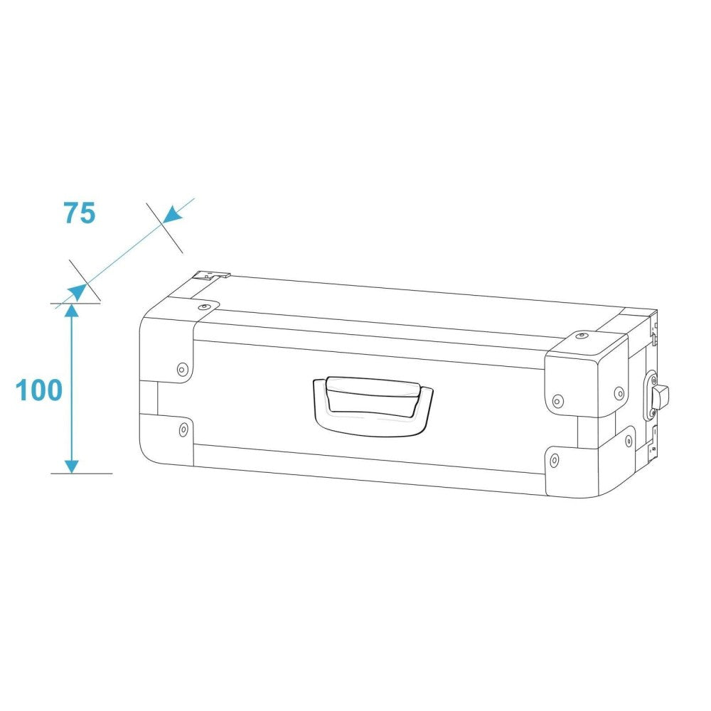 ROADINGER FLIGHTCASE PROFI 1U PARA APARATOS DE 483 MM (19") 25 cm