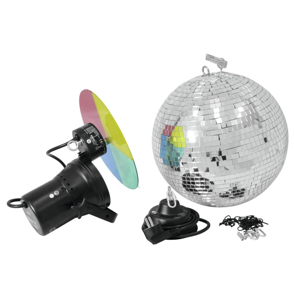 EUROLITE Palla Specchiata da 30cm con Pinspot