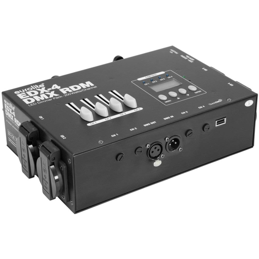 EUROLITE EDX-4 DMX RDM LED Dimmer a 4 canali per luci LED