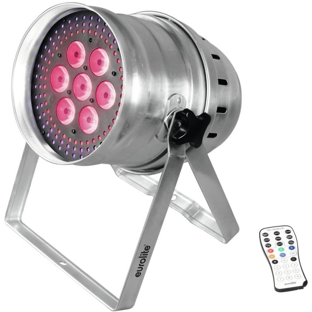 EUROLITE LED PAR-64 HCL Faro LED RGBAW+UV e anelli RGB