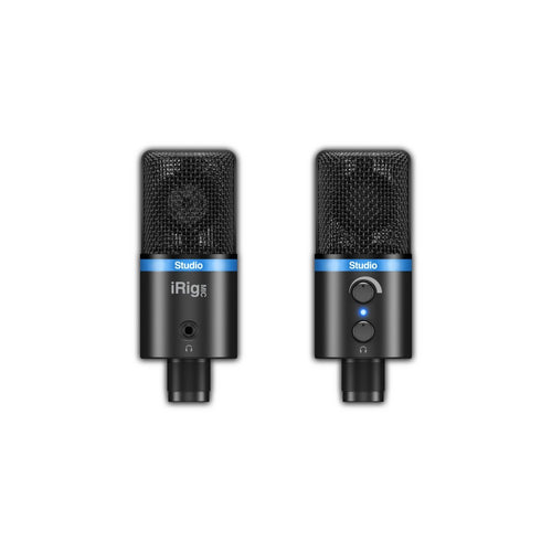 IK MULTIMEDIA IRIG MIC STUDIO - MICROFONO A DIAFRAMMA LARGO PER SISTEMI ANDROID, IOS, PC E MAC - NERO