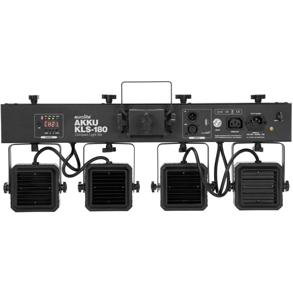 EUROLITE AKKU KLS-180 Sistema di illuminazione LED DMX completo con batteria ricaricabile