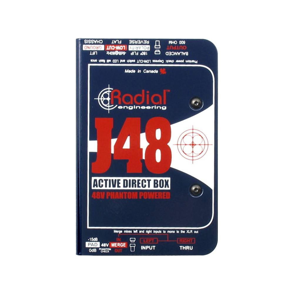 RADIAL J48 DI BOX ATTIVA TRASFORMATORE JENSEN DI-BOX J-48