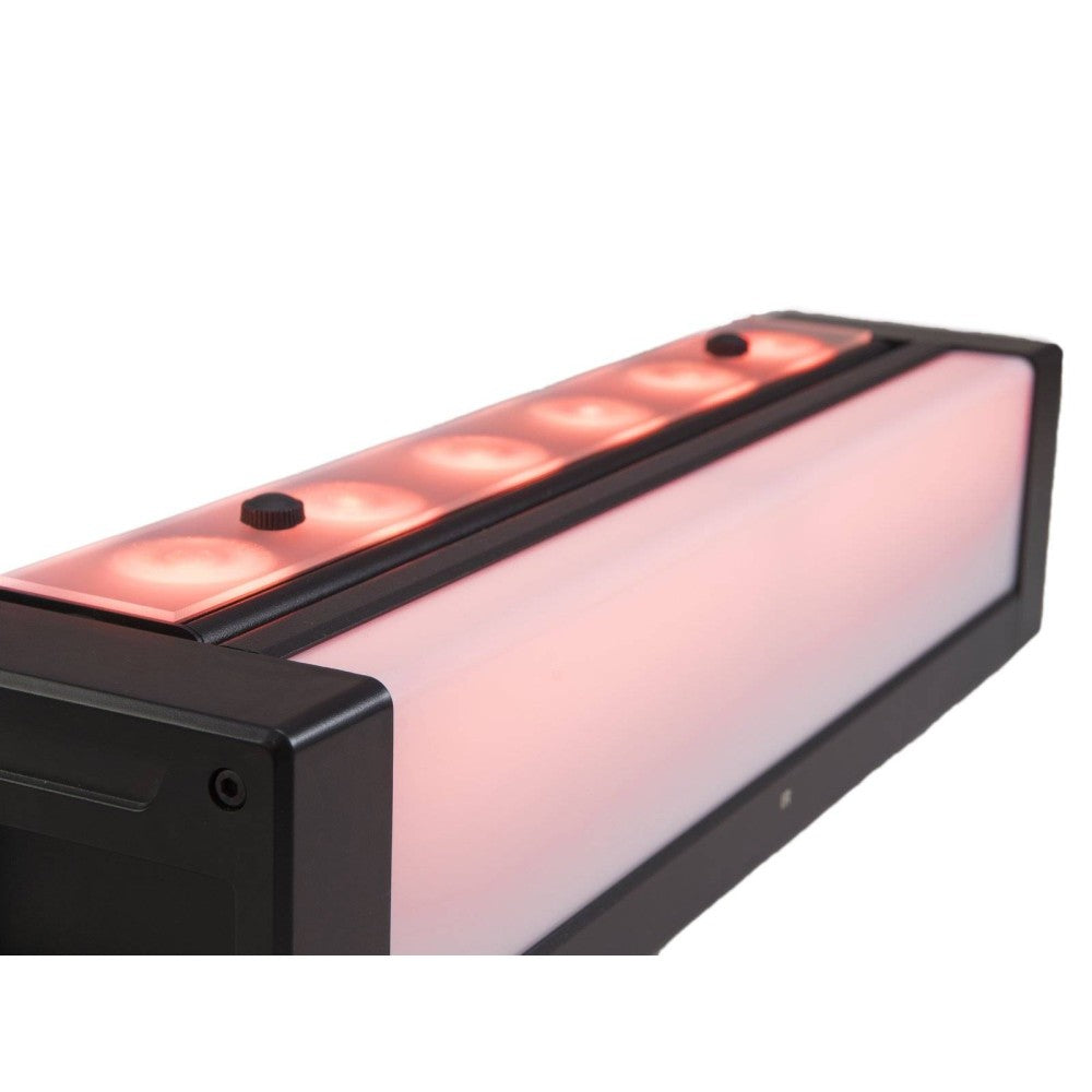 EUROLITE AKKU Bar-6 Glow QCL Barra LED inclinable alimentada por batería con LED 4 en 1 y QuickDMX