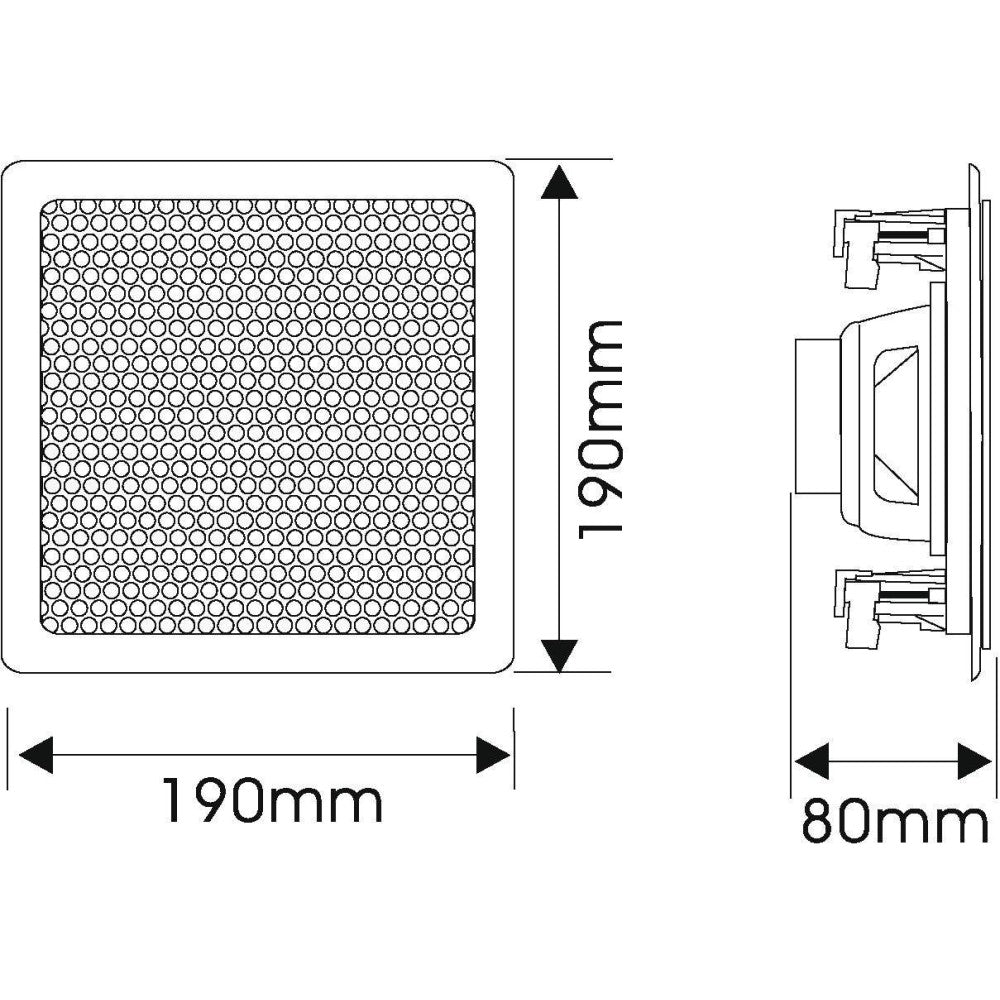 OMNITRONIC CSQ-4 Square Ceiling Speaker