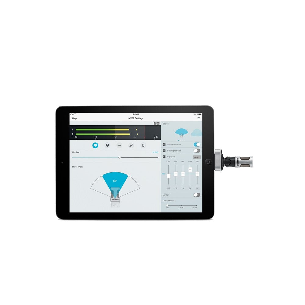 SHURE MV88 Micrófono de condensador Apple iOS