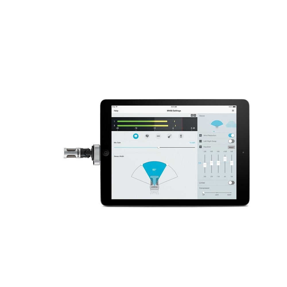 SHURE MV88 Micrófono de condensador Apple iOS
